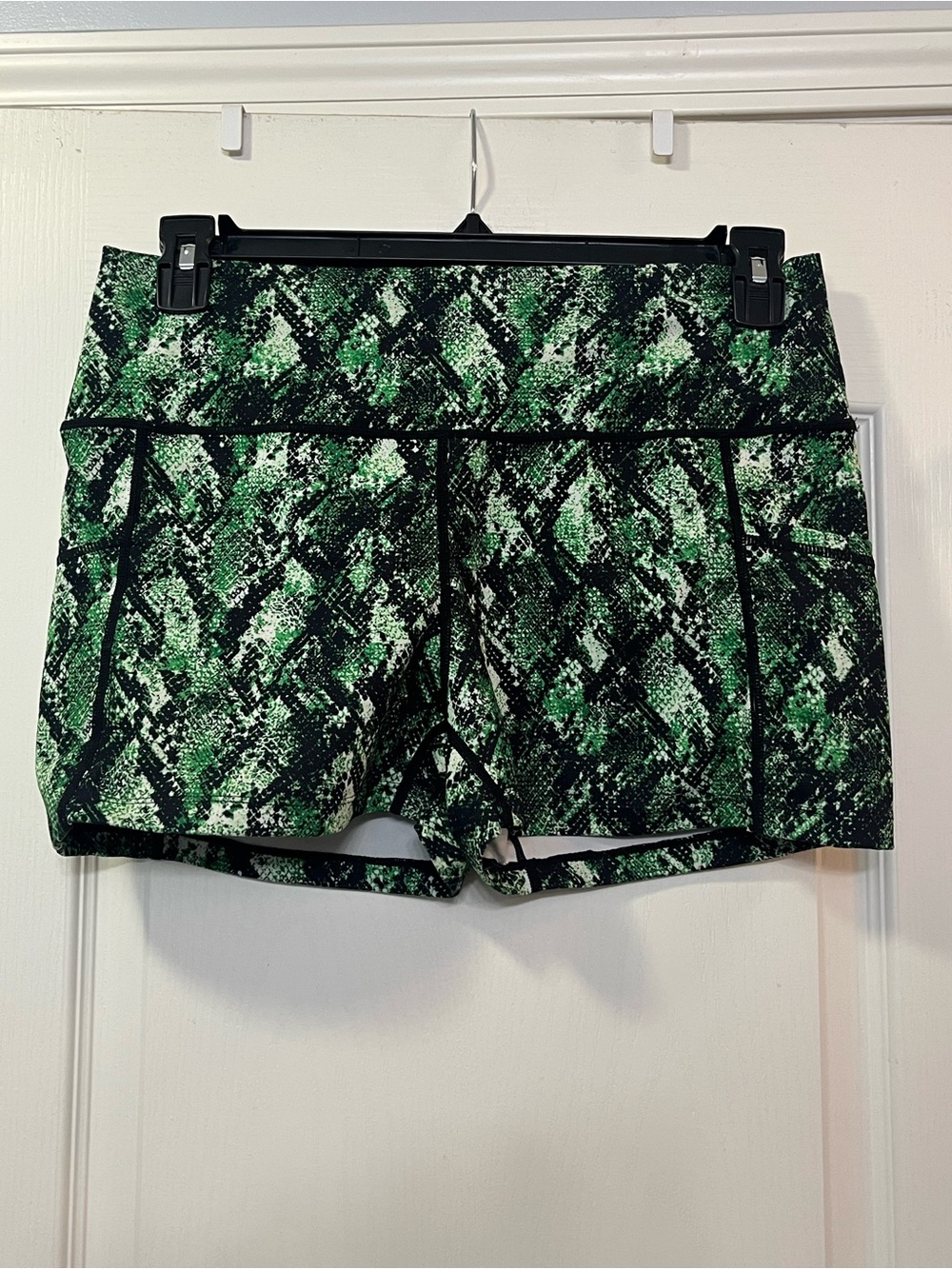 Constantly Varied Gear Green & Black Snake-Print Athletic Shorts